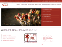 Tablet Screenshot of alpineartscenter.org